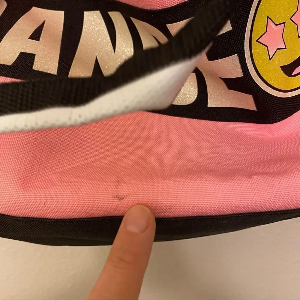 Justice DANCE Duffle Bag Dancer Performer Ballerina Pink Black. 17x8.5x8
